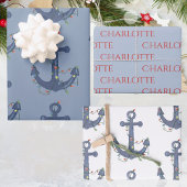 Feuille De Papier Cadeau Noël d'ancre