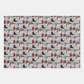 Feuille De Papier Cadeau Noël de Basset Hound (Devant)