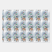 Feuille De Papier Cadeau Noël de Bulldog anglais (Devant)