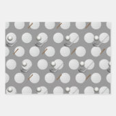 Feuille De Papier Cadeau Noël de golf avec thème GOLF (Devant 2)