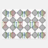 Feuille De Papier Cadeau Noël de golf avec thème GOLF (Devant)