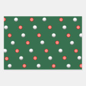 Feuille De Papier Cadeau Noël de golf créatif (Devant 3)