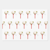 Feuille De Papier Cadeau Noël de golf créatif (Devant 2)