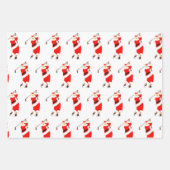 Feuille De Papier Cadeau Noël de golf créatif (Devant)