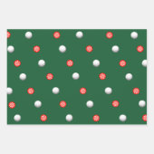 Feuille De Papier Cadeau Noël de golf créatif (Devant 3)