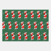 Feuille De Papier Cadeau Noël de golf créatif (Devant)