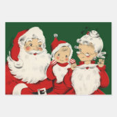 Feuille De Papier Cadeau Noël de la famille père Noël (Devant)