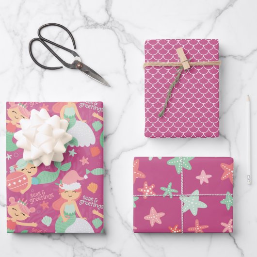 Feuille De Papier Cadeau Noël de la mère (Recto)