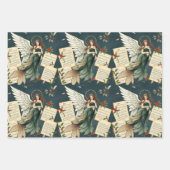 Feuille De Papier Cadeau Noël de la mère (Devant 3)