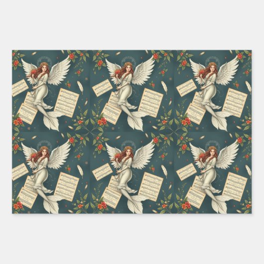 Feuille De Papier Cadeau Noël de la mère (Devant)