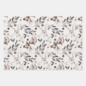 Feuille De Papier Cadeau Noël de la nature hivernale (Devant)