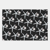 Feuille De Papier Cadeau Noël de la plage de Starfish et Orament (Devant 3)