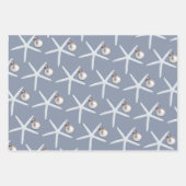 Feuille De Papier Cadeau Noël de la plage de Starfish et Orament (Devant 2)