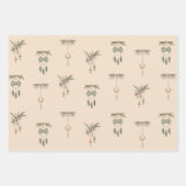 Feuille De Papier Cadeau Noël de l'aquarelle bohème (Devant 3)