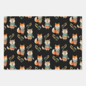 Feuille De Papier Cadeau Noël de l'aquarelle du bois mou (Devant 3)