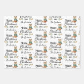 Feuille De Papier Cadeau Noël de l'aquarelle du bois mou (Devant)