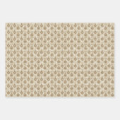 Feuille De Papier Cadeau Noël de l'artisanat Brown et tan (Devant 2)