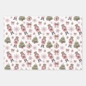 Feuille De Papier Cadeau Noël de Noisette rose Aquarelle (Devant 3)