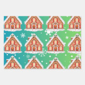 Feuille De Papier Cadeau Noël de pain d'épices (Devant 2)