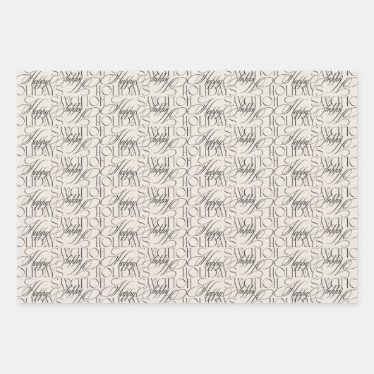 Feuille De Papier Cadeau Noël d'élégance À feuillage persistant enchantée (Devant 3)