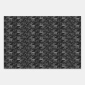 Feuille De Papier Cadeau Noël d'élégance À feuillage persistant enchantée (Devant)