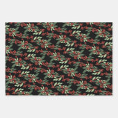 Feuille De Papier Cadeau Noël d'élégance À feuillage persistant enchantée (Devant 2)