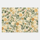 Feuille De Papier Cadeau Noël des agrumes botaniques (Devant)