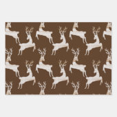 Feuille De Papier Cadeau Noël des cerfs rustiques (Devant)