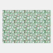 Feuille De Papier Cadeau Noël des chats amusants (Devant)