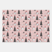 Feuille De Papier Cadeau Noël des chats amusants (Devant)