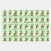 Feuille De Papier Cadeau Noël des elfes du Chihuahua (Devant 2)