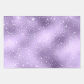 Feuille De Papier Cadeau Noël des Flammes de neige violettes (Devant 2)
