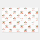 Feuille De Papier Cadeau Noël des Gnomes des bois (Devant 2)