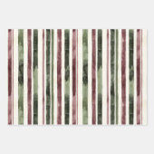 Feuille De Papier Cadeau Noël des Grandes Burgunes Vertes (Devant)