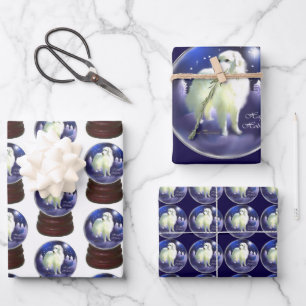 Feuille De Papier Cadeau Noël des Grands Pyrénées