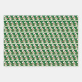 Feuille De Papier Cadeau Noël des hommes de neige rétro (Devant 3)