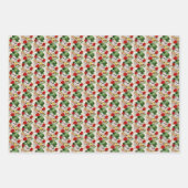 Feuille De Papier Cadeau Noël des hommes de neige rétro (Devant 2)