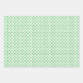Feuille De Papier Cadeau Noël des pois blancs verts (Devant 3)