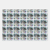 Feuille De Papier Cadeau Noël des Schnauzer miniatures (Devant)