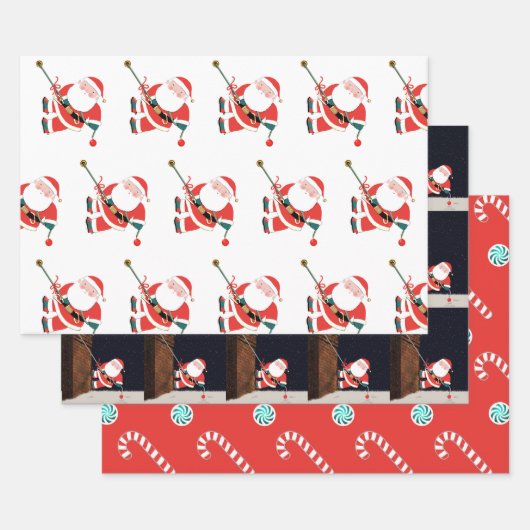 Feuille De Papier Cadeau Noël d'escalade de roche créative (Lot)