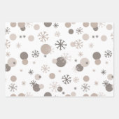 Feuille De Papier Cadeau Noël d'hiver Beige Boho Brown neutre (Devant 3)