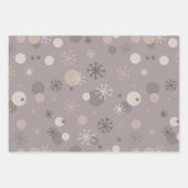 Feuille De Papier Cadeau Noël d'hiver Beige Boho Brown neutre (Devant)
