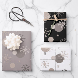 Feuille De Papier Cadeau Noël d'hiver Beige Boho Brown neutre