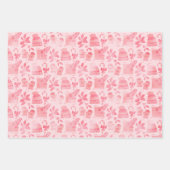 Feuille De Papier Cadeau Noël d'hiver rose (Devant)