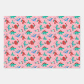 Feuille De Papier Cadeau Noël Dinosaur Enfants Fun hiver Vacances (Devant 3)