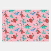 Feuille De Papier Cadeau Noël Dinosaur Enfants Fun hiver Vacances (Devant)