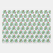 Feuille De Papier Cadeau Noël Dinosaur T-Rex vacances (Devant 2)