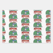 Feuille De Papier Cadeau Noël du Camper de vacances personnalisé (Devant)