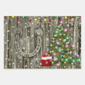 Feuille De Papier Cadeau Noël du charme du pays (Devant 3)