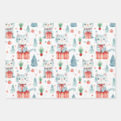 Feuille De Papier Cadeau Noël du chat (Devant 3)
